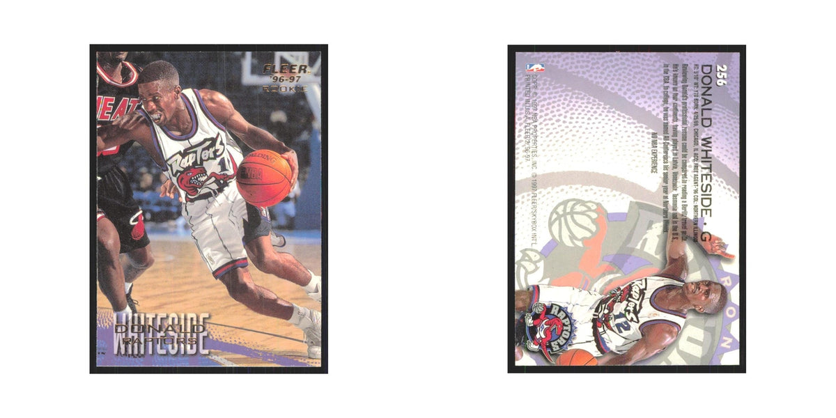 1996 Fleer Donald Whiteside RC Raptors #256