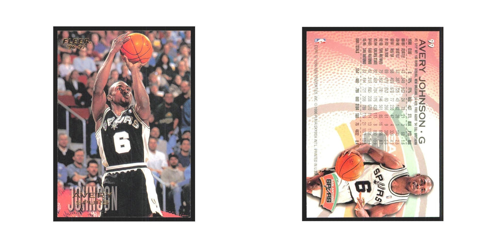 1996 Fleer Avery Johnson Spurs #99
