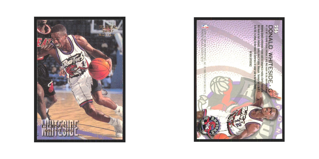 1996 Fleer Donald Whiteside RC Raptors #256