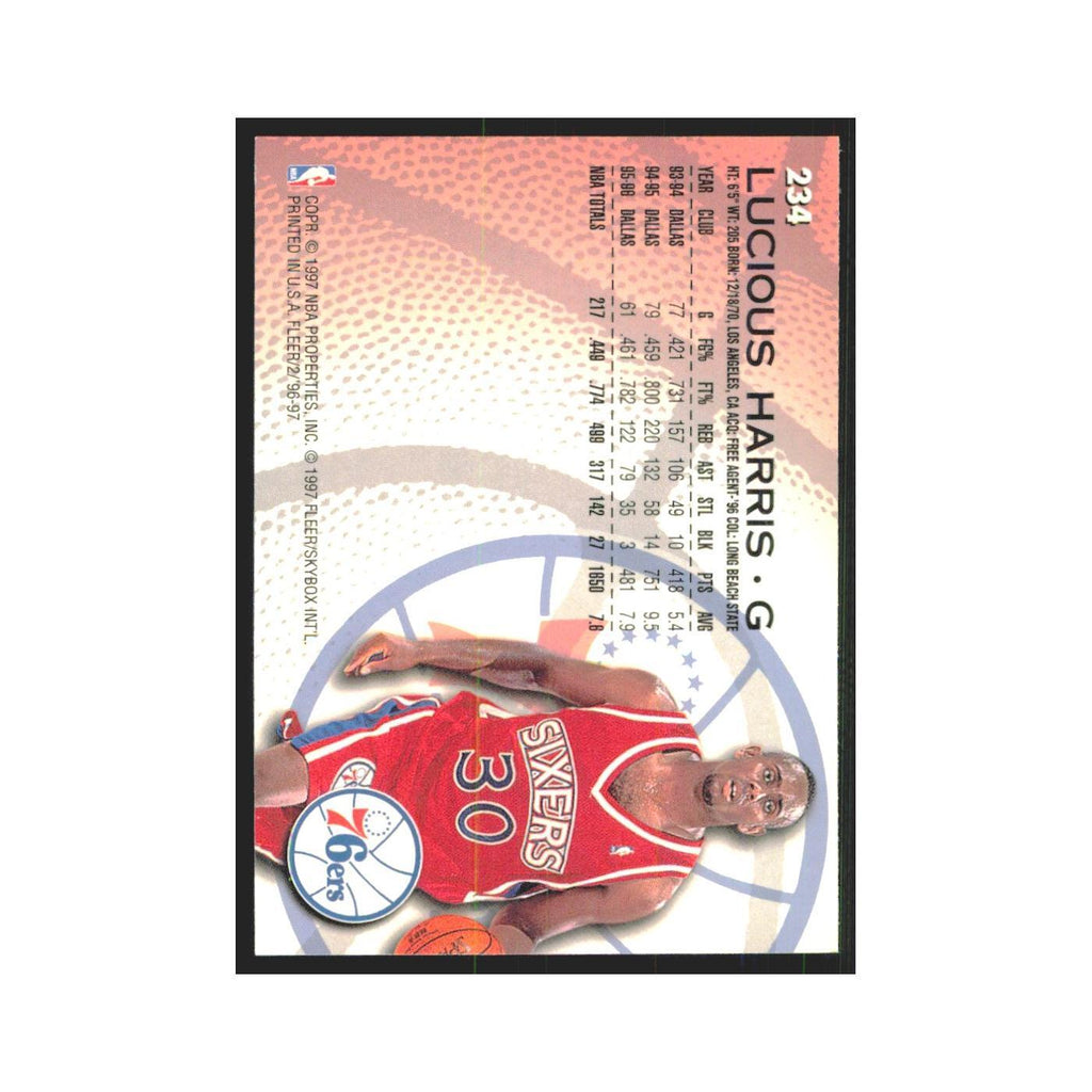 1996 Fleer Lucious Harris 76ers #234