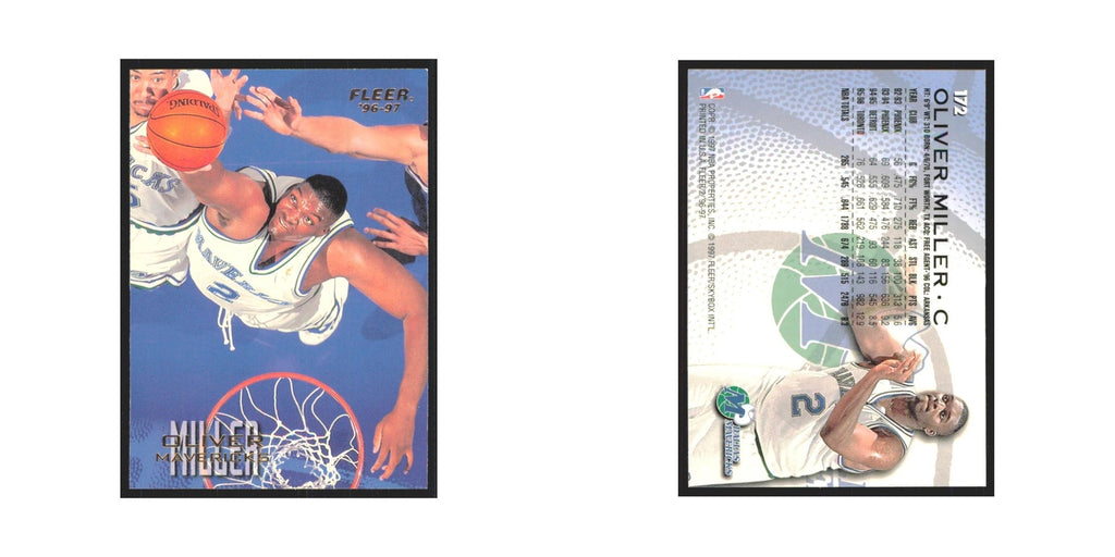 1996 Fleer Oliver Miller Mavericks #172
