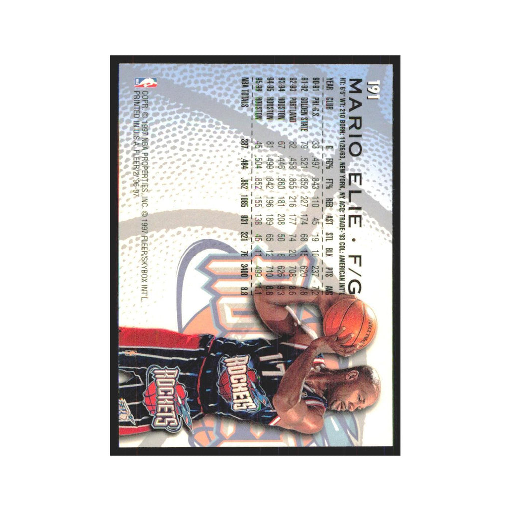 1996 Fleer Mario Elie Rockets #191