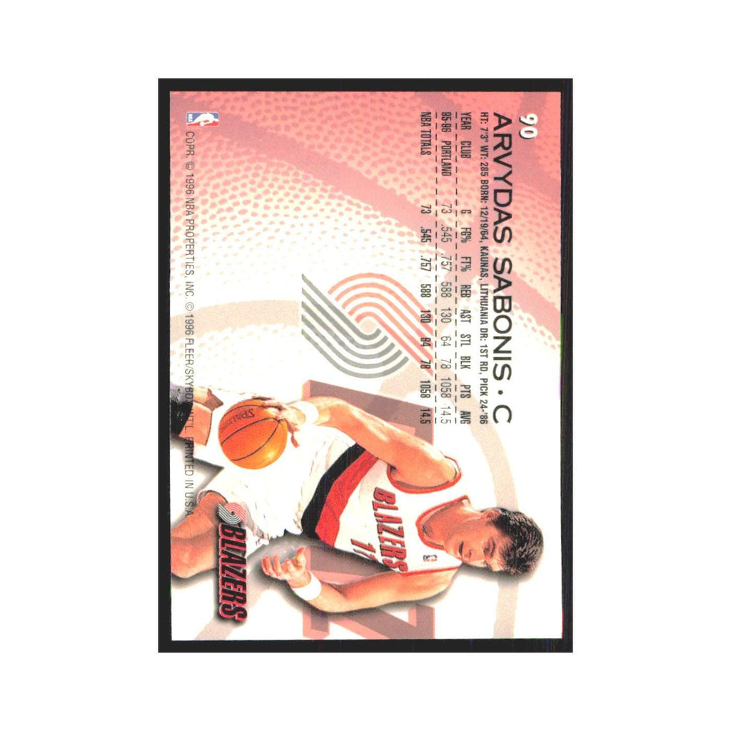 1996 Fleer Arvydas Sabonis Blazers #90