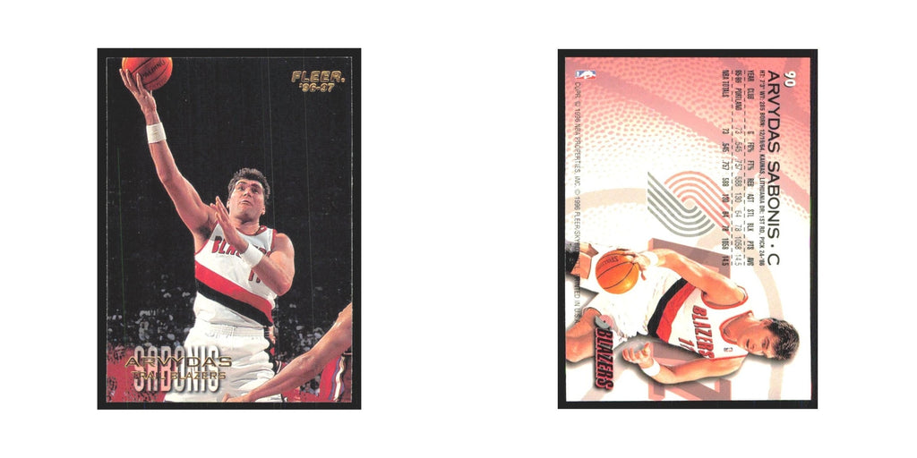1996 Fleer Arvydas Sabonis Blazers #90