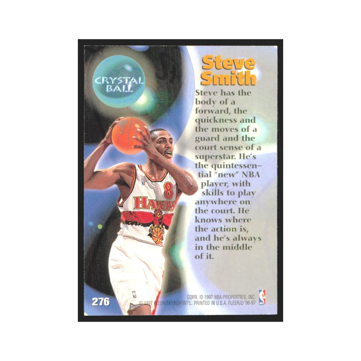1996 Fleer Steve Smith Hawks #276