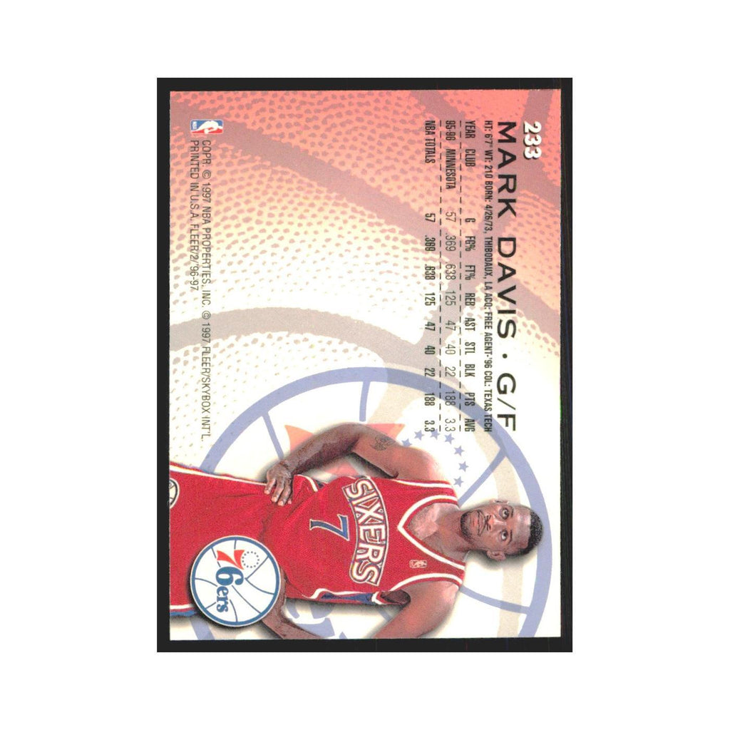 1996 Fleer Mark Davis 76ers #233
