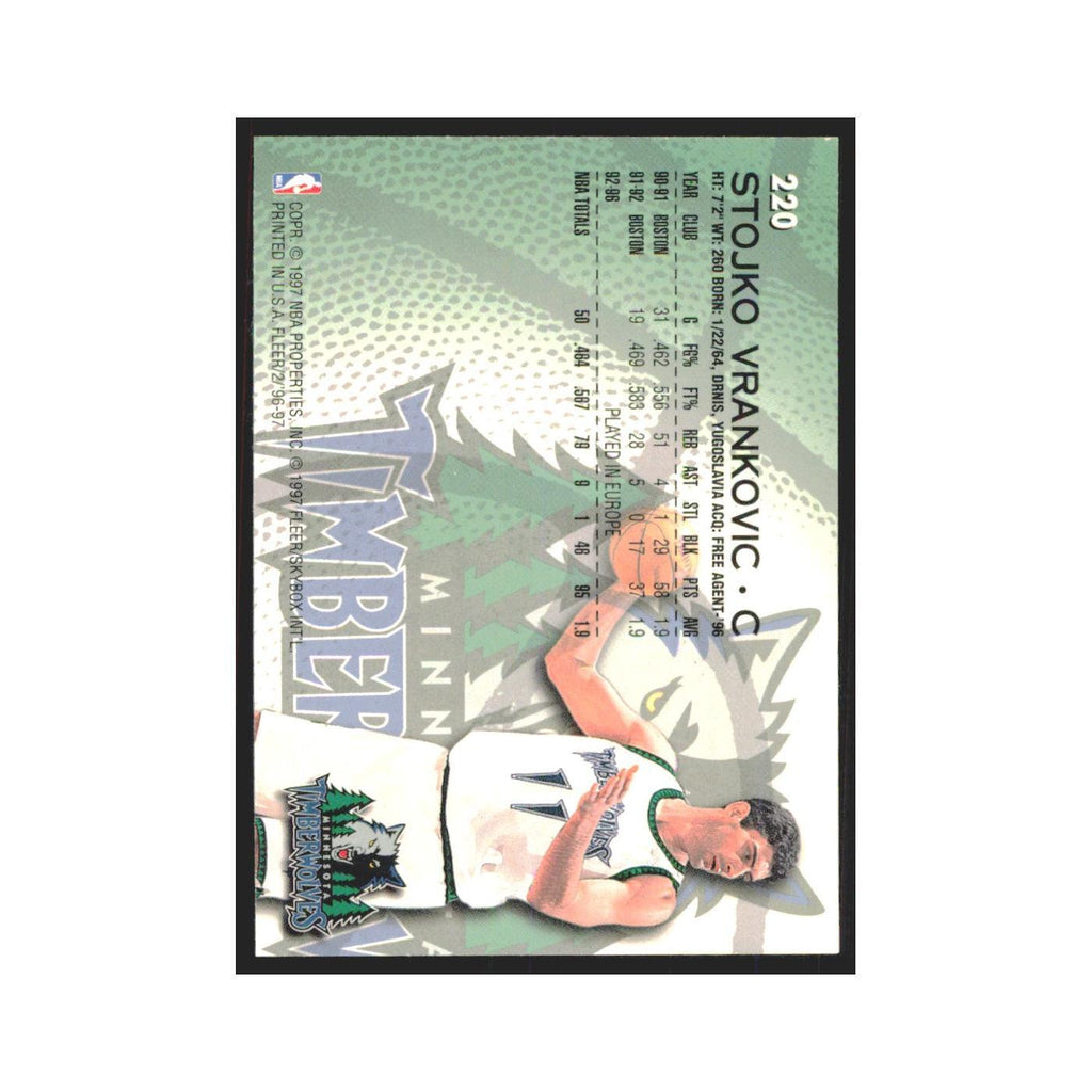 1996 Fleer Stojko Vrankovic Timberwolves #220
