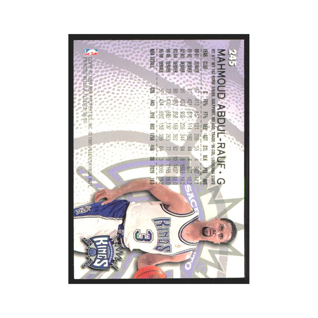 1996 Fleer Mahmoud Abdul-Rauf Kings #245