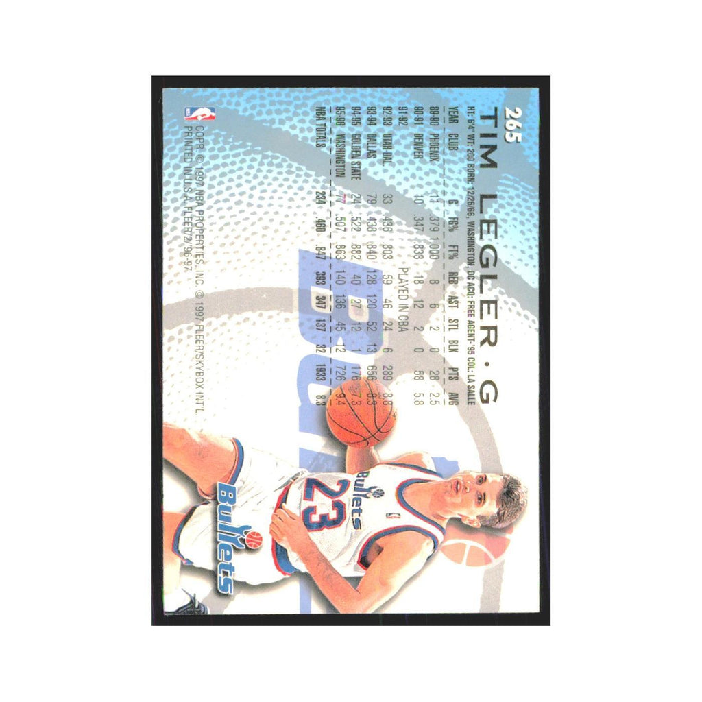 1996 Fleer Tim Legler Washington Bullets #265