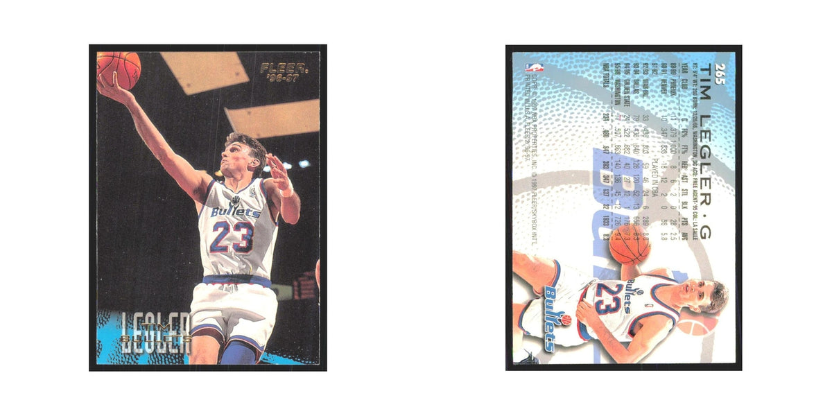 1996 Fleer Tim Legler Washington Bullets #265