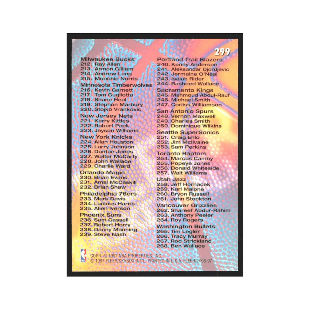 1996 Fleer Checklist #299