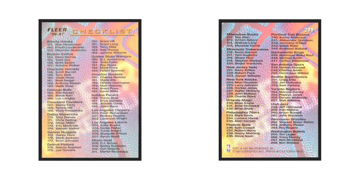 1996 Fleer Checklist #299