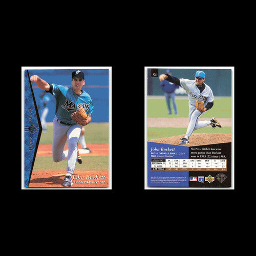 John Burkett #54 1995 Upper Deck SP Florida Marlins Baseball Card MLB NM
