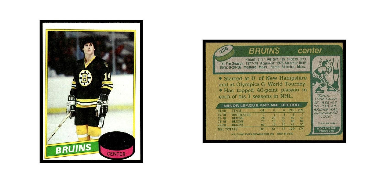 Bob Miller 1980 Topps Unscratched #236 Boston Bruins Hockey Card EX