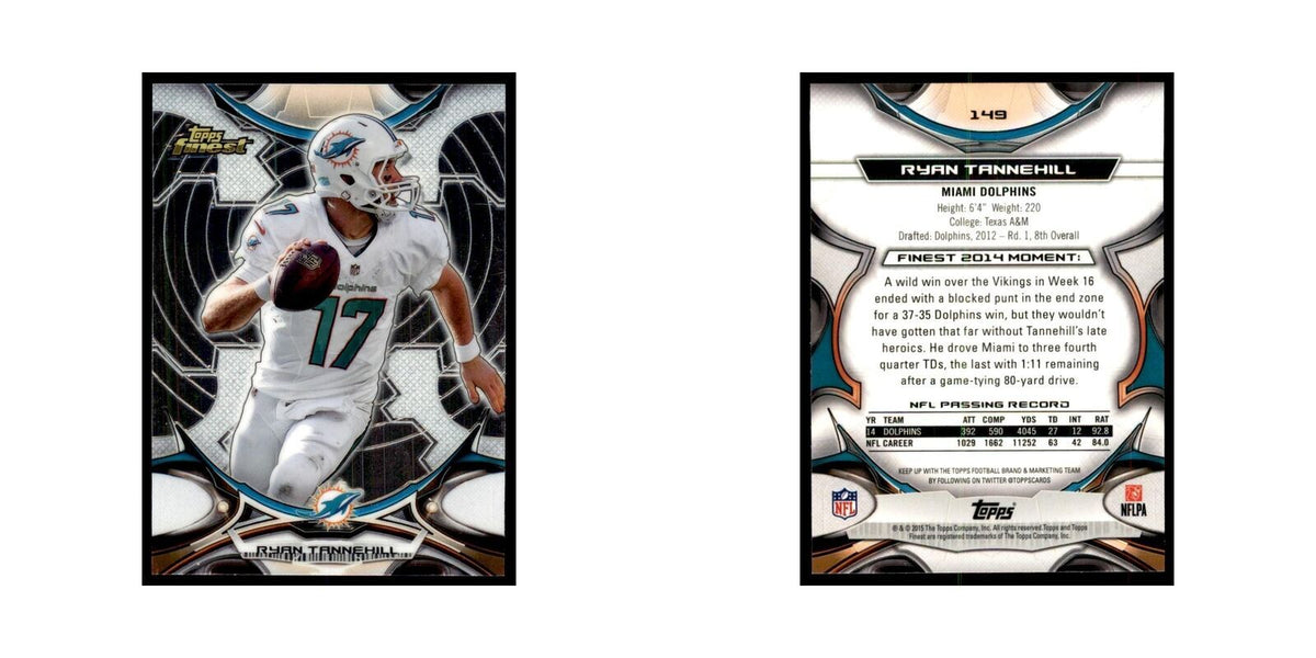2015 Topps Finest Ryan Tannehill Football Cards #149