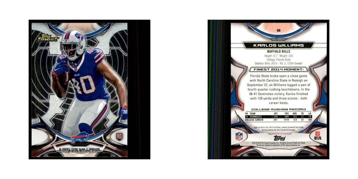 2015 Topps Finest Karlos Williams RC Football Cards #8