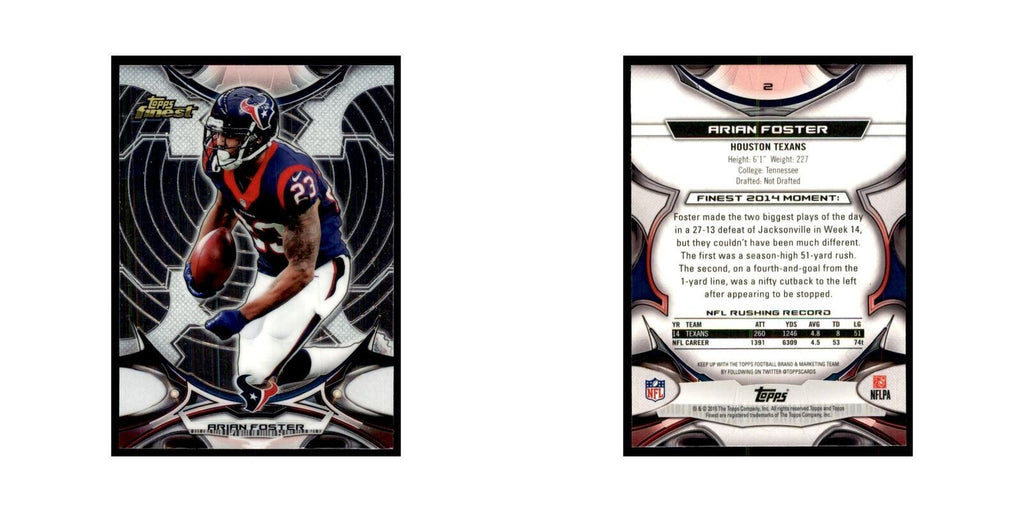 2015 Topps Finest Arian Foster Football Cards #2