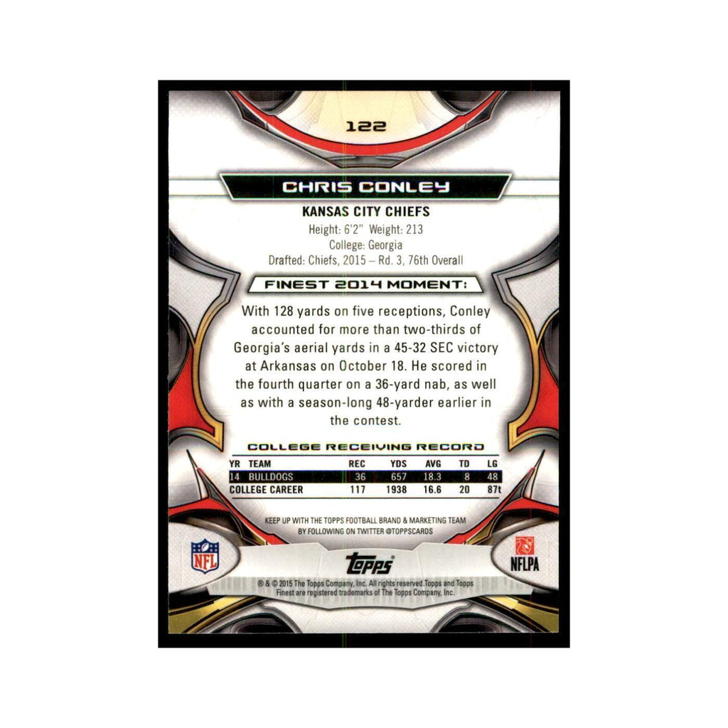 2015 Topps Finest Chris Conley RC Football Cards #122
