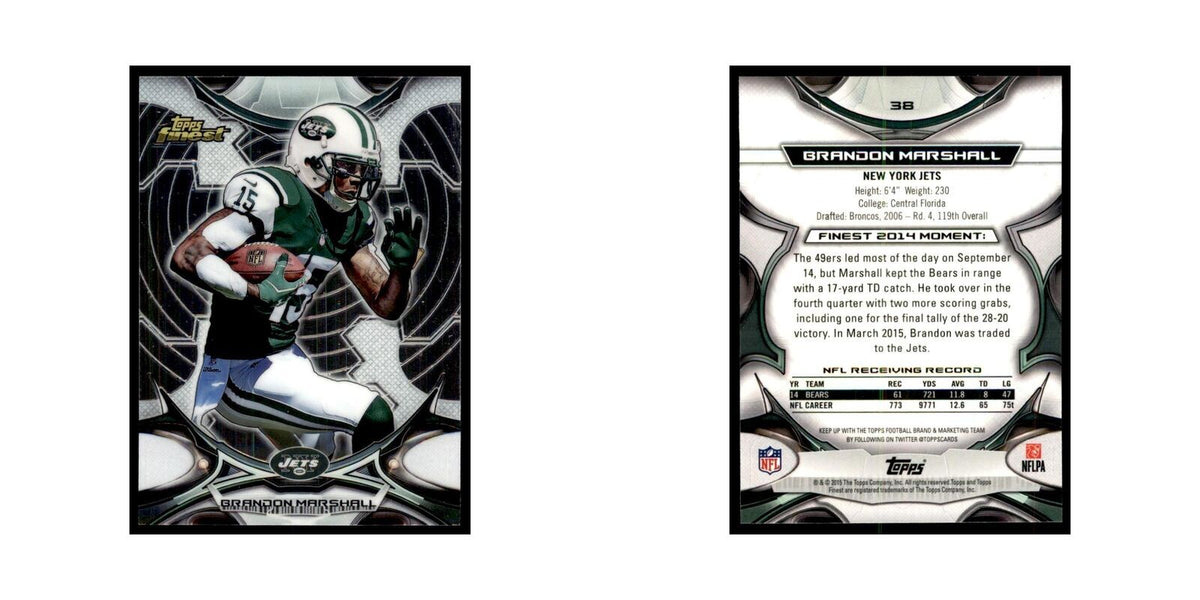 2015 Topps Finest Brandon Marshall Football Cards #38