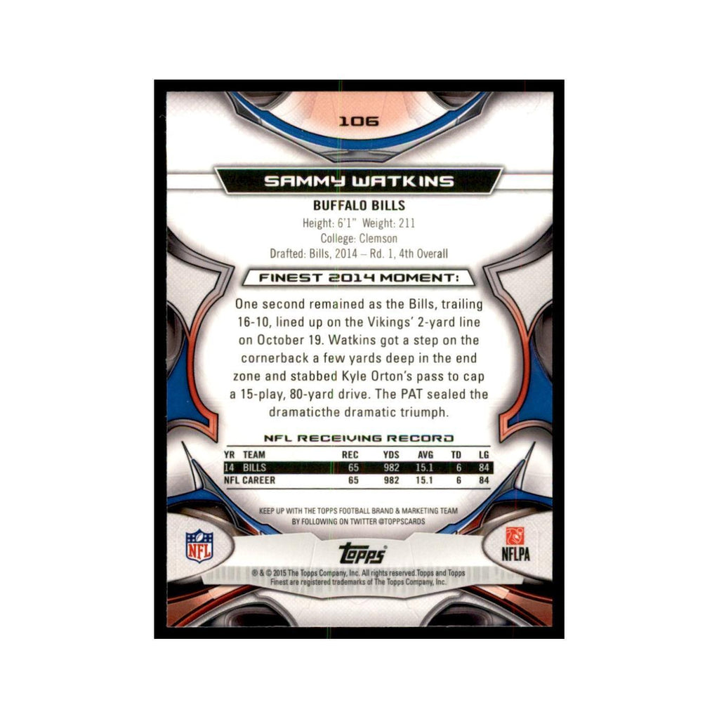 2015 Topps Finest Sammy Watkins Football Cards #106