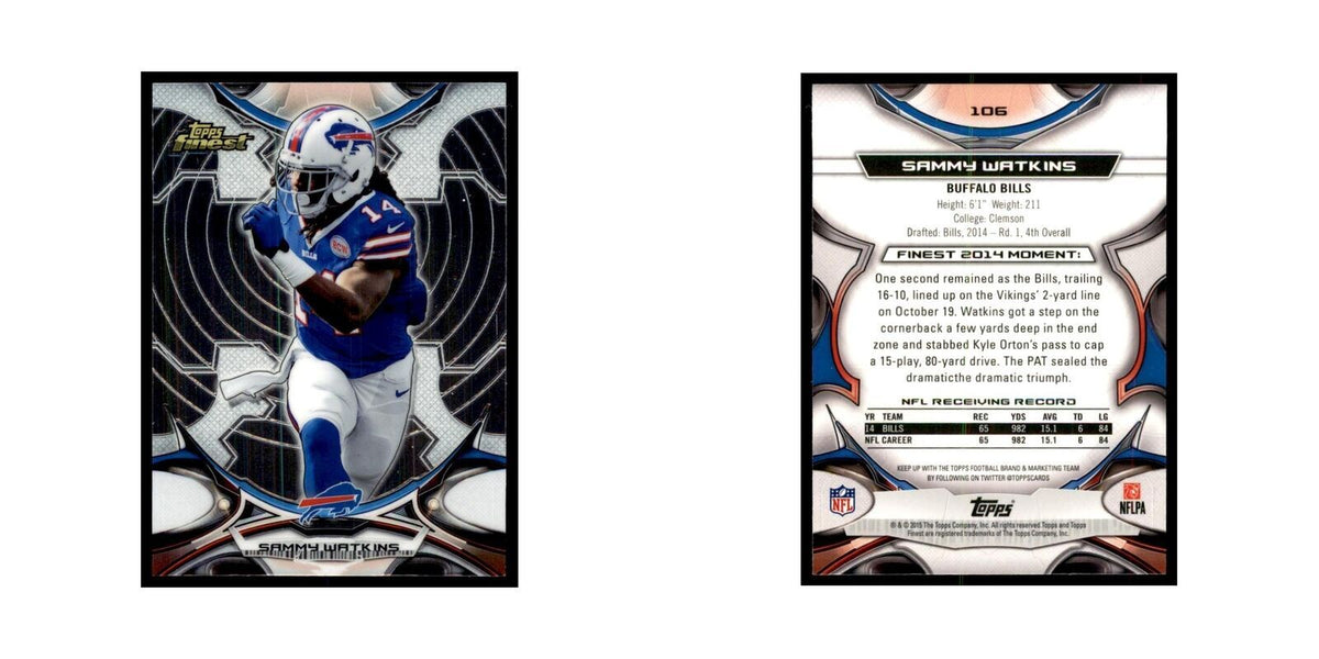 2015 Topps Finest Sammy Watkins Football Cards #106