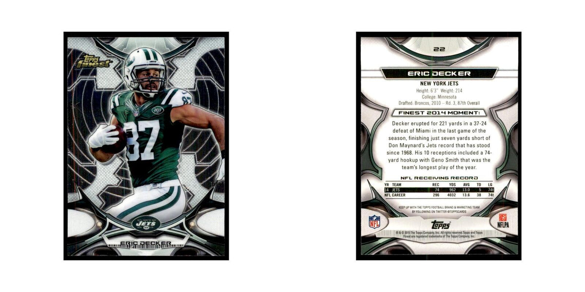 2015 Topps Finest Eric Decker Football Cards #22