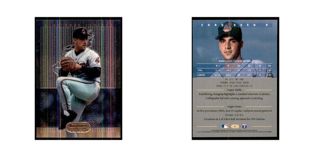 1995 Bowman's Best Chad Ogea Baseball Cards #6
