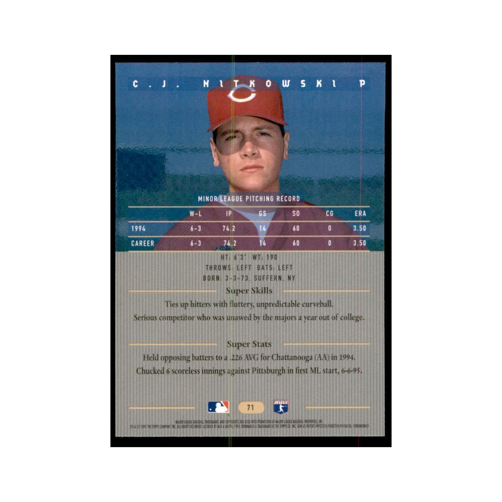 1995 Bowman's Best C.J. Nitkowski Baseball Cards #71