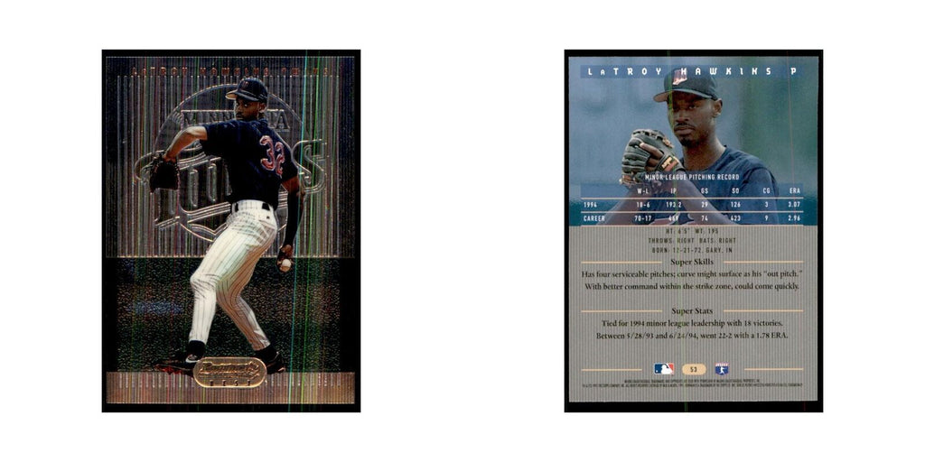 1995 Bowman's Best LaTroy Hawkins Baseball Cards #53