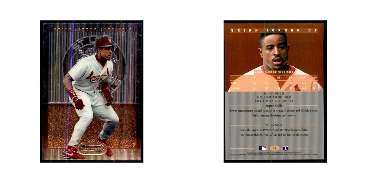 1995 Bowman's Best Brian Jordan Baseball Cards #54