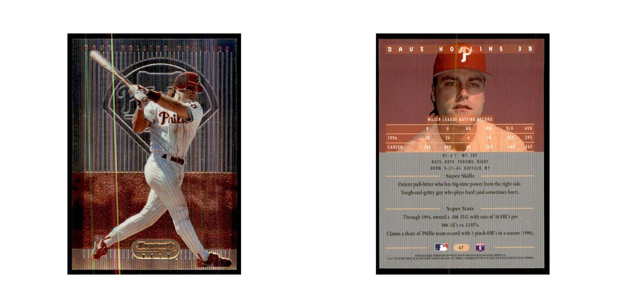 1995 Bowman's Best Dave Hollins Baseball Cards #47