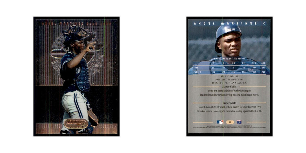 1995 Bowman's Best Angel Martinez Baseball Cards #81