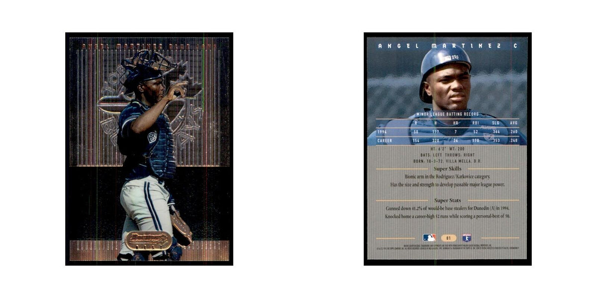 1995 Bowman's Best Angel Martinez Baseball Cards #81