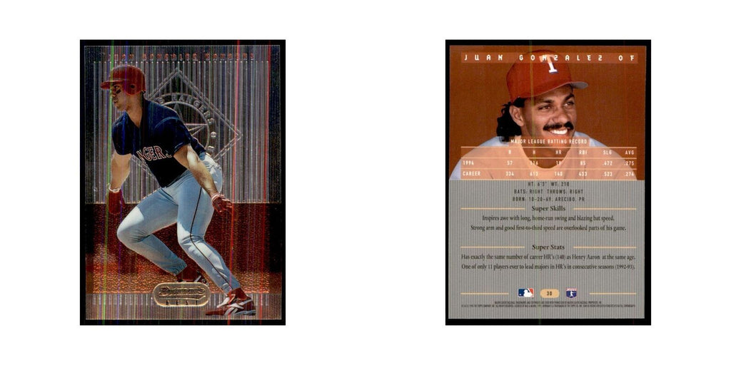 1995 Bowman's Best Juan Gonzalez Baseball Cards #30