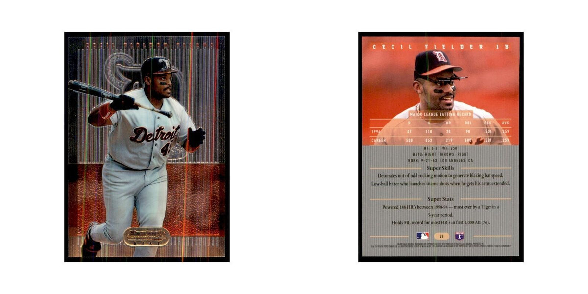 1995 Bowman's Best Cecil Fielder Baseball Cards #28