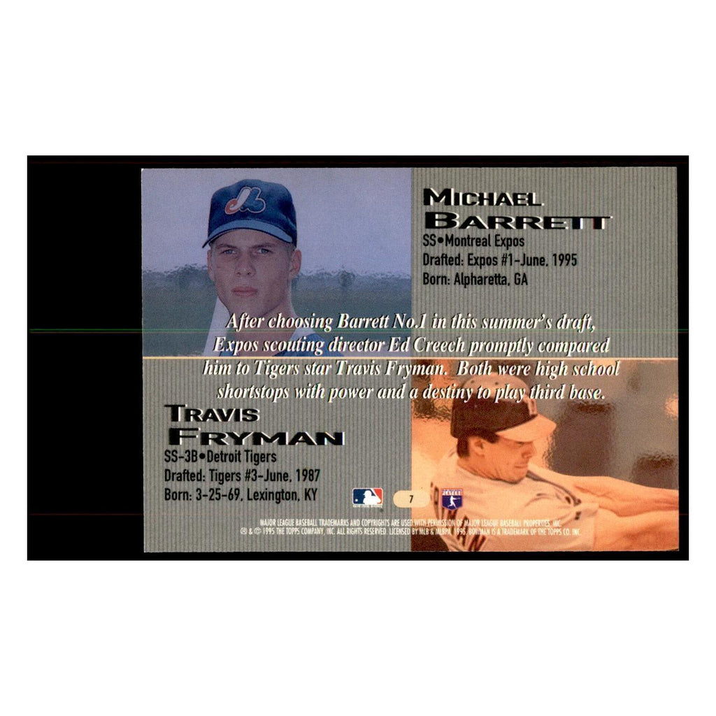 1995 Bowman's Best Michael Barrett/Travis Fryman Baseball Cards #7