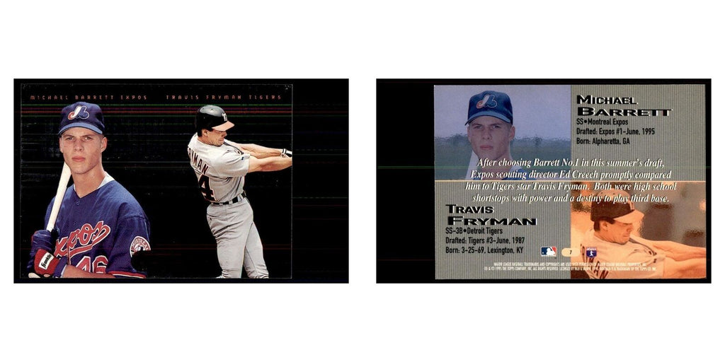 1995 Bowman's Best Michael Barrett/Travis Fryman Baseball Cards #7