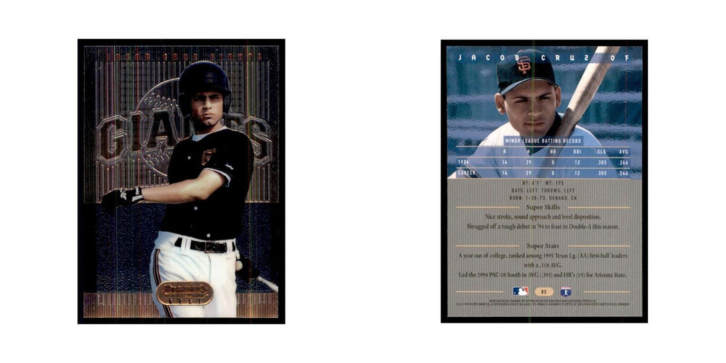 1995 Bowman's Best Jacob Cruz Baseball Cards #85