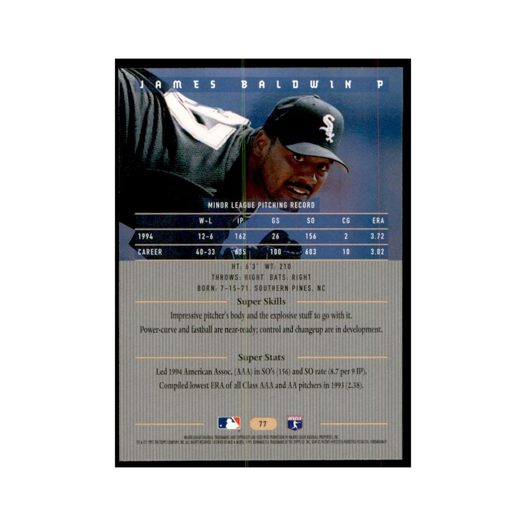 1995 Bowman's Best James Baldwin Baseball Cards #77