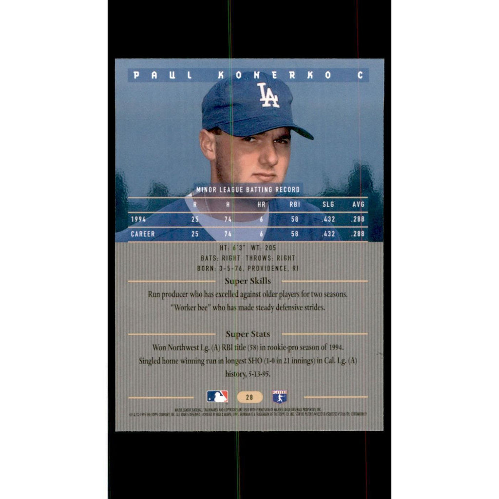 1995 Bowman's Best Paul Konerko Baseball Cards #28
