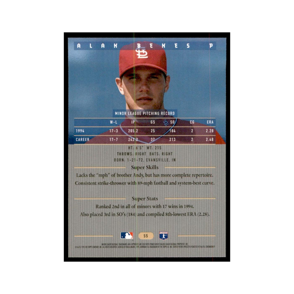 1995 Bowman's Best Alan Benes Baseball Cards #55
