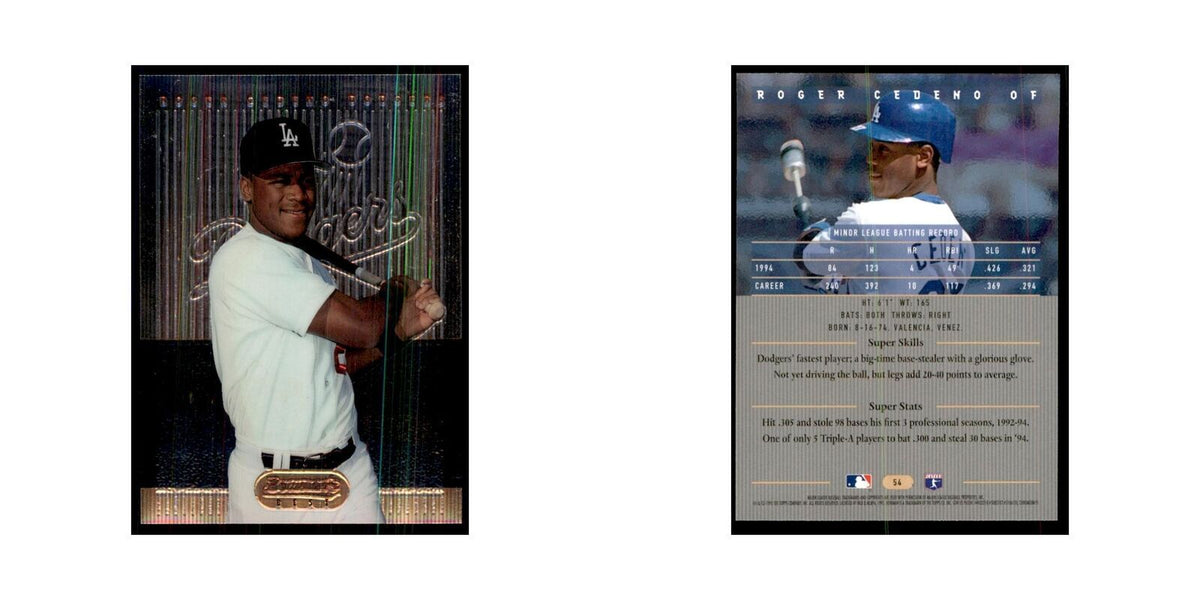1995 Bowman's Best Roger Cedeno Baseball Cards #54