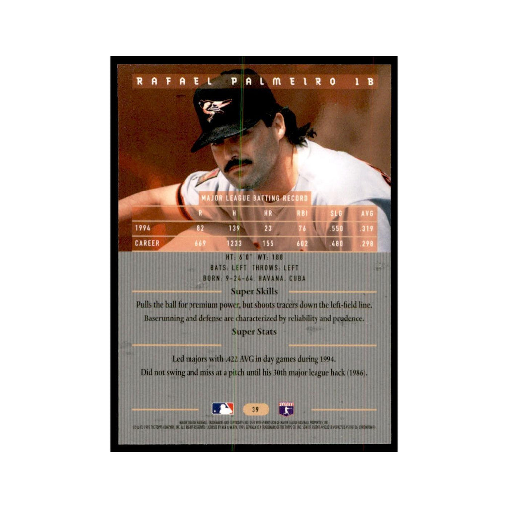 1995 Bowman's Best Rafael Palmeiro Baseball Cards #39