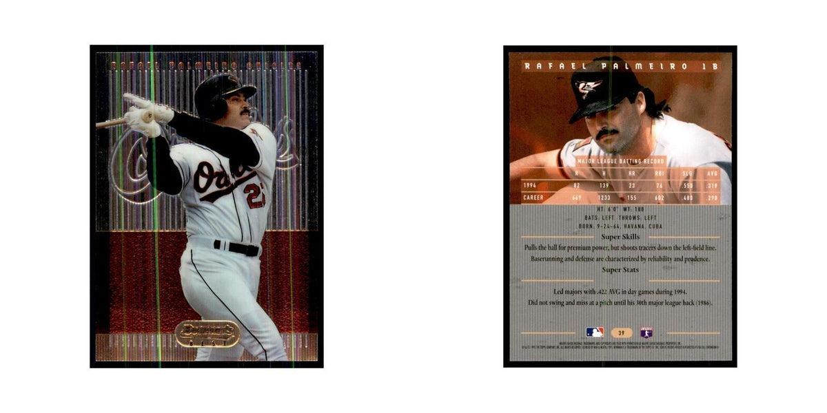 1995 Bowman's Best Rafael Palmeiro Baseball Cards #39