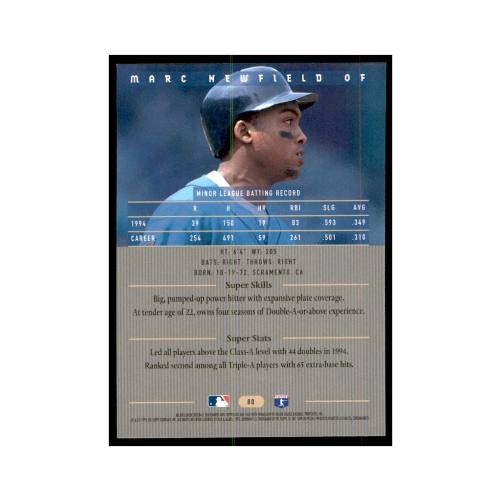 1995 Bowman's Best Marc Newfield Baseball Cards #80