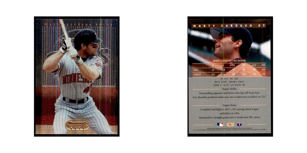 1995 Bowman's Best Marty Cordova Baseball Cards #74