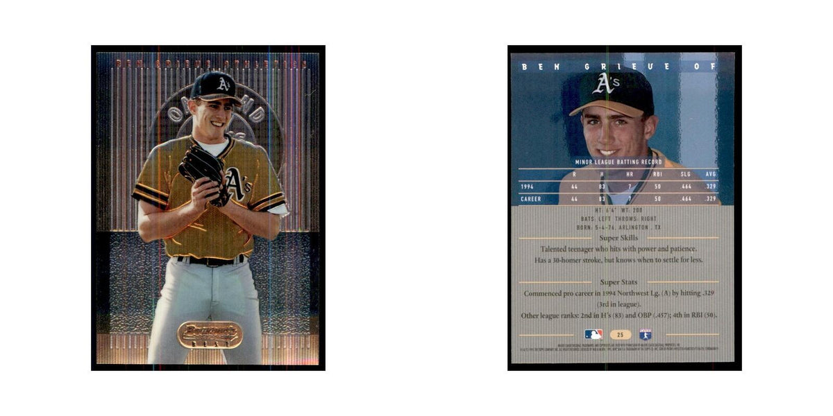1995 Bowman's Best Ben Grieve Baseball Cards #25