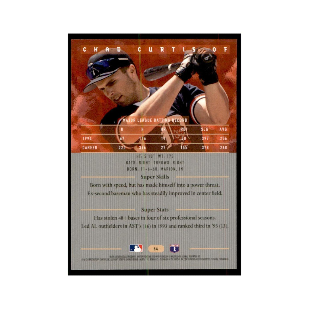 1995 Bowman's Best Chad Curtis Baseball Cards #64