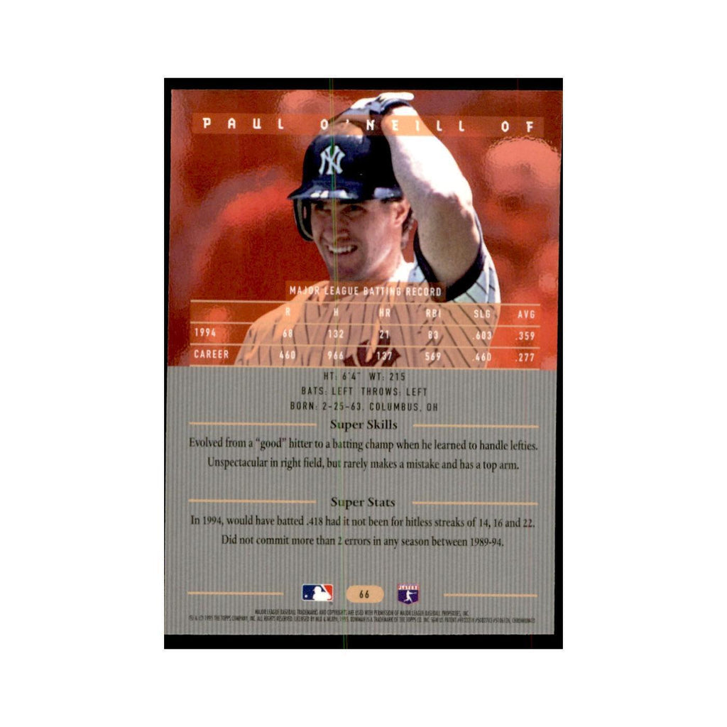 1995 Bowman's Best Paul O'Neill Baseball Cards #66