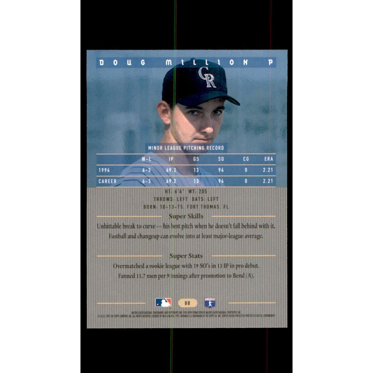 1995 Bowman's Best Doug Million Baseball Cards #88